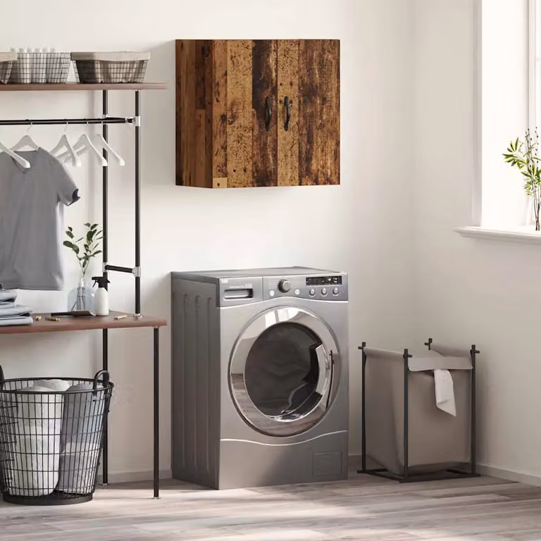 Mobiletto a muro moderno vidaXL in legno marrone con ante a battente e ripiani interni L/P/H: 60 x 31 x 60 cm