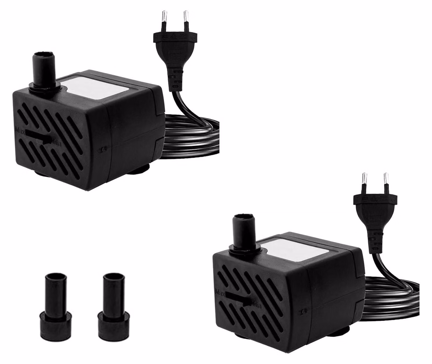 2 mini pompe sommergibili, portata di 180 litri all'ora, potenza di 3 Watt, pompa per acquari estremamente silenziosa