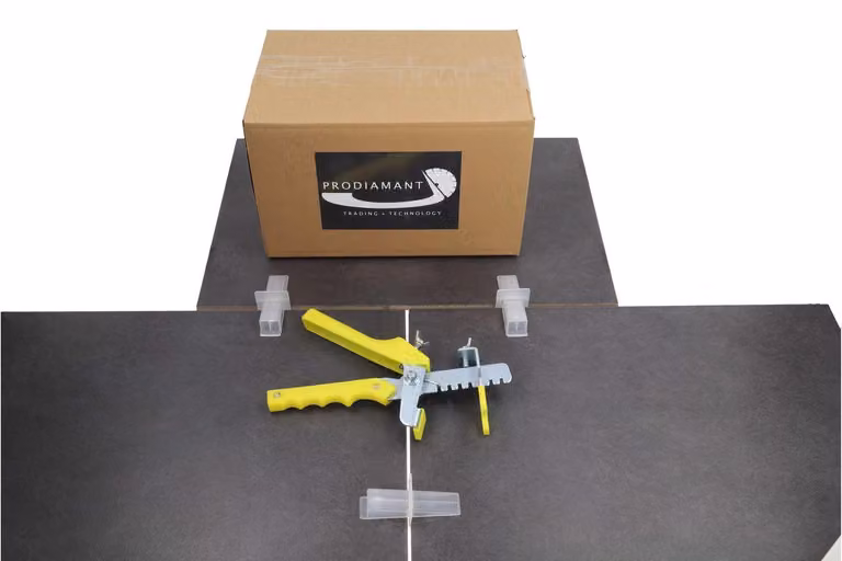 PD-TOOLS Set sistema di livellamento per piastrelle con 100 linguette, 100 cunei, 1 pinza
