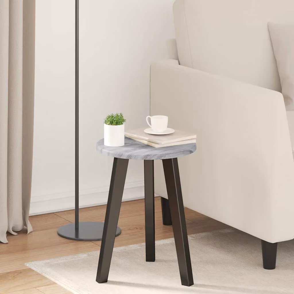 Piano del tavolo rotondo vidaXL in legno ingegnerizzato MDF grigio, Ø 30 cm, H 1,5 cm