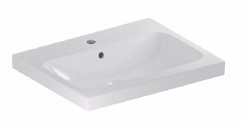 Geberit iCon Light lavabo, 60 cm x 48 cm, avec trou pour robinetterie, avec trop-plein,501834, 501.834.00.2, 501.834.00.2