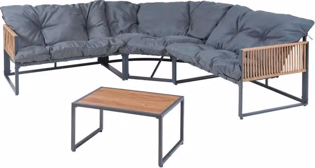 Set da giardino 4 pezzi grigio scuro rattan 03_0010538