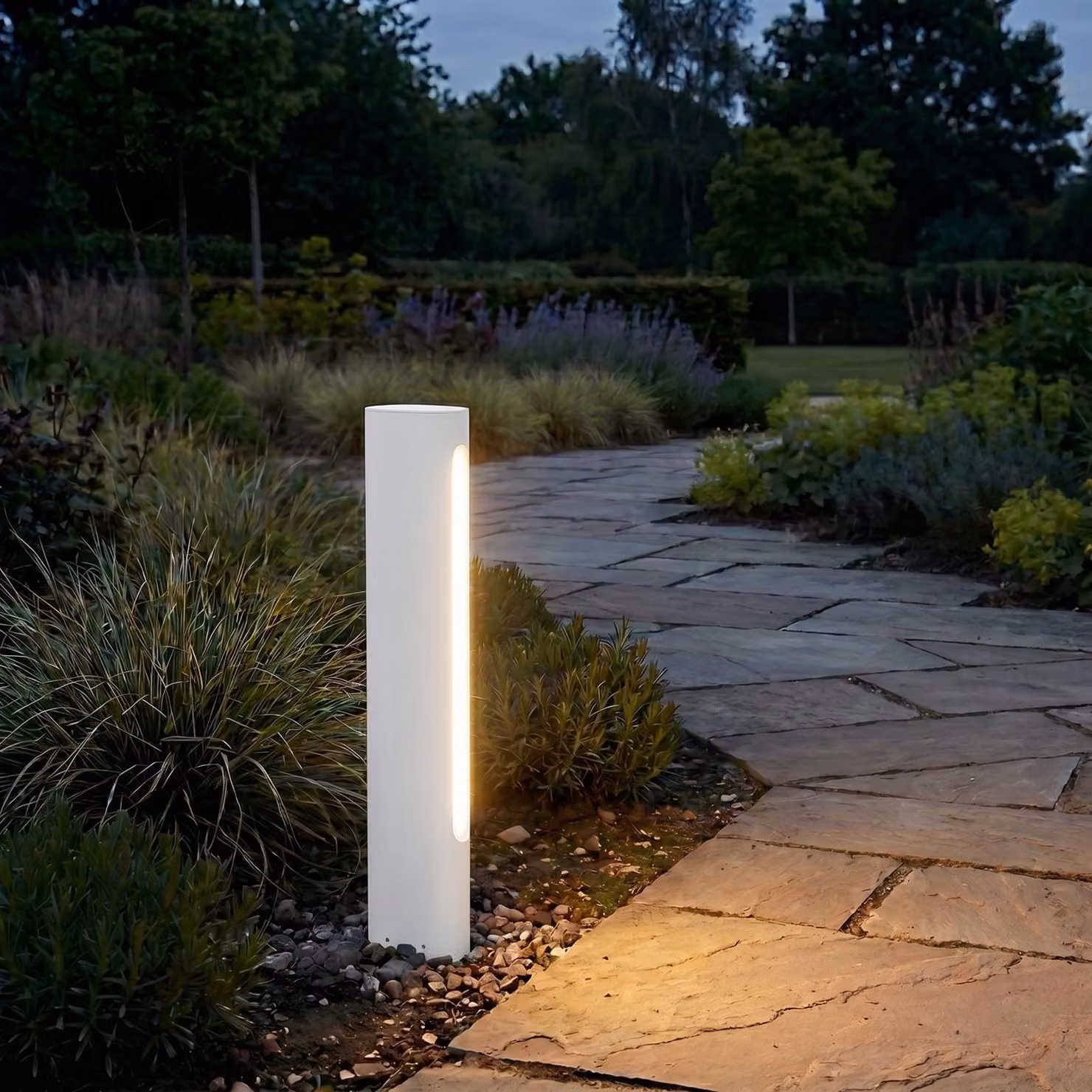 Lampione a LED Lucande Celiora, altezza 45 cm, grigia, IP65 Celiora, Alluminio / Grigio / Zincato, Alluminio, Moderno
