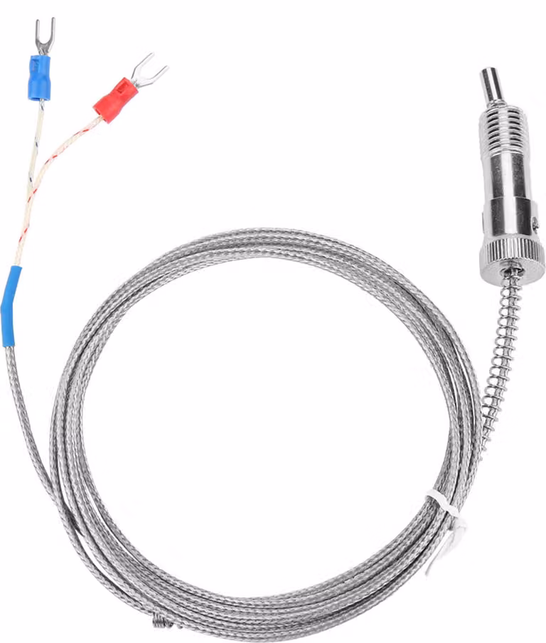 Molla di compressione a baionetta tipo K Cavo del sensore di temperatura a termocoppia 0-400 ℃ (5 m)