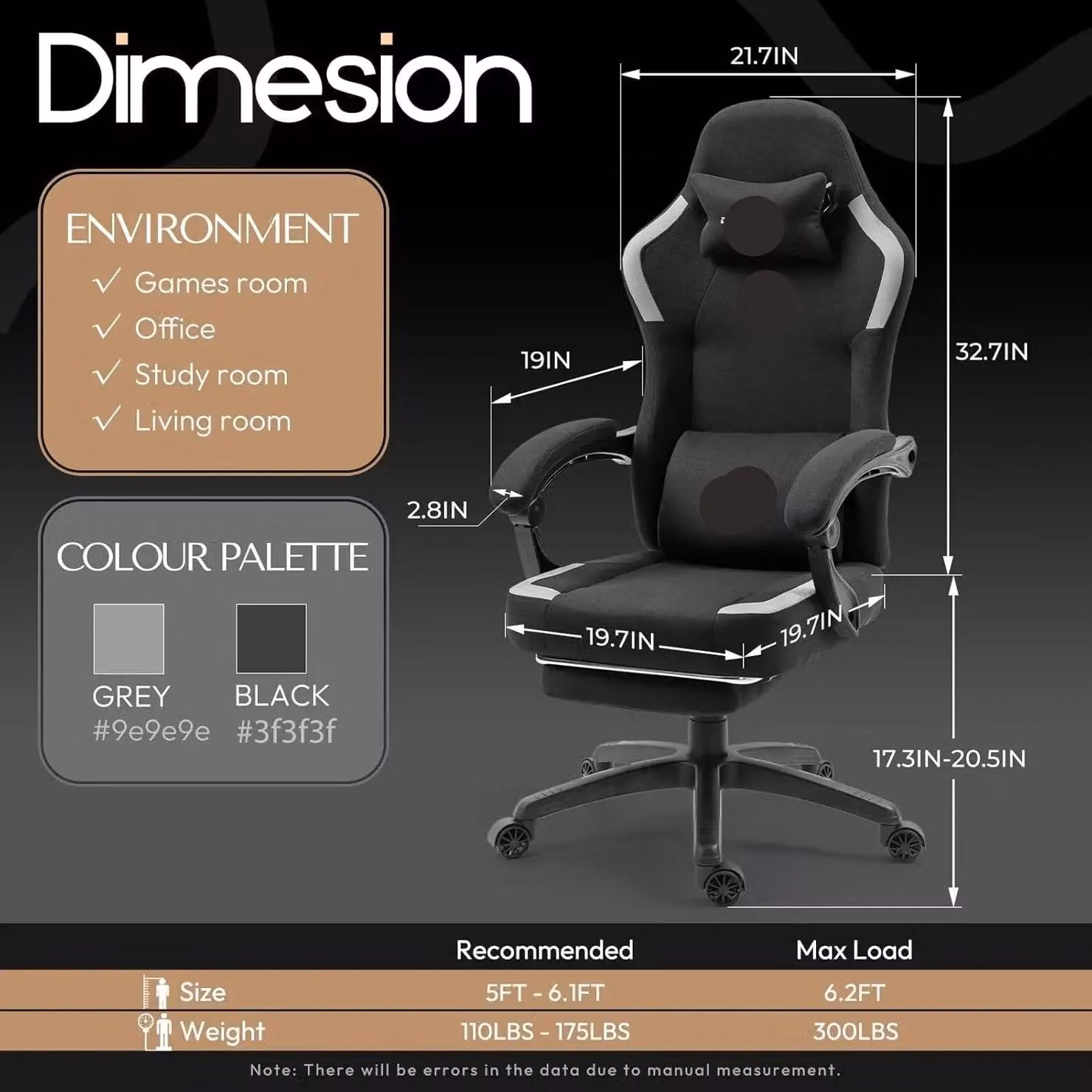 Sedia da ufficio - Arredamento per ufficio - Sedia da lavoro - Sedia girevole - Sedia da ufficio con rotelle - Schienale ergonomico