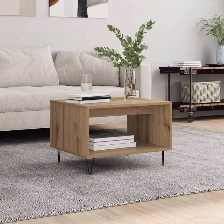 Maison Exclusive - Tavolino Artisan in rovere 60 x 50 x 40 cm Materiale ligneo