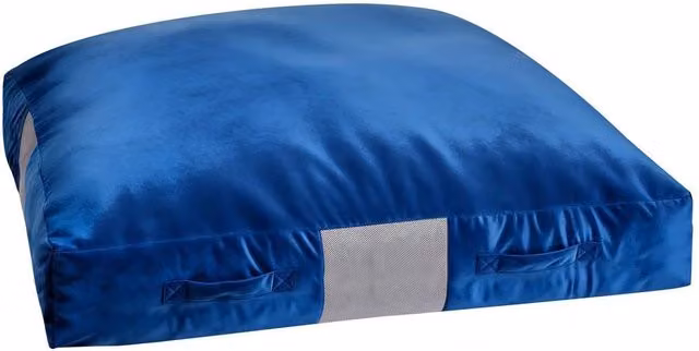 Tappeto Sensoriale Bambini Blocchi Schiuma Fodera Lavabile Cuscino Ampia Zona Atterraggio Blu