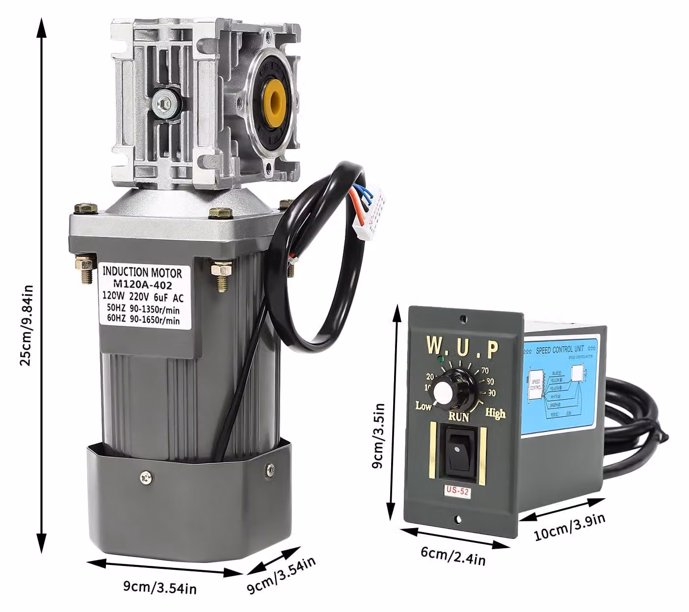 Motore a vermi, 120 W, alimentazione AC 220 V, rapporto di riduzione 30:1