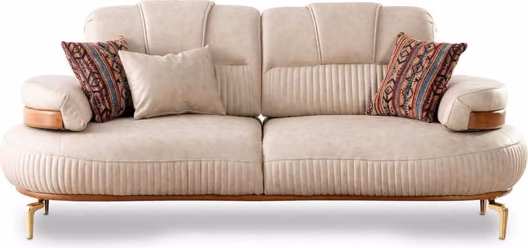 Komfortabler 3-Sitzer Modernes Design und Gemütliche Wohnlandschaft