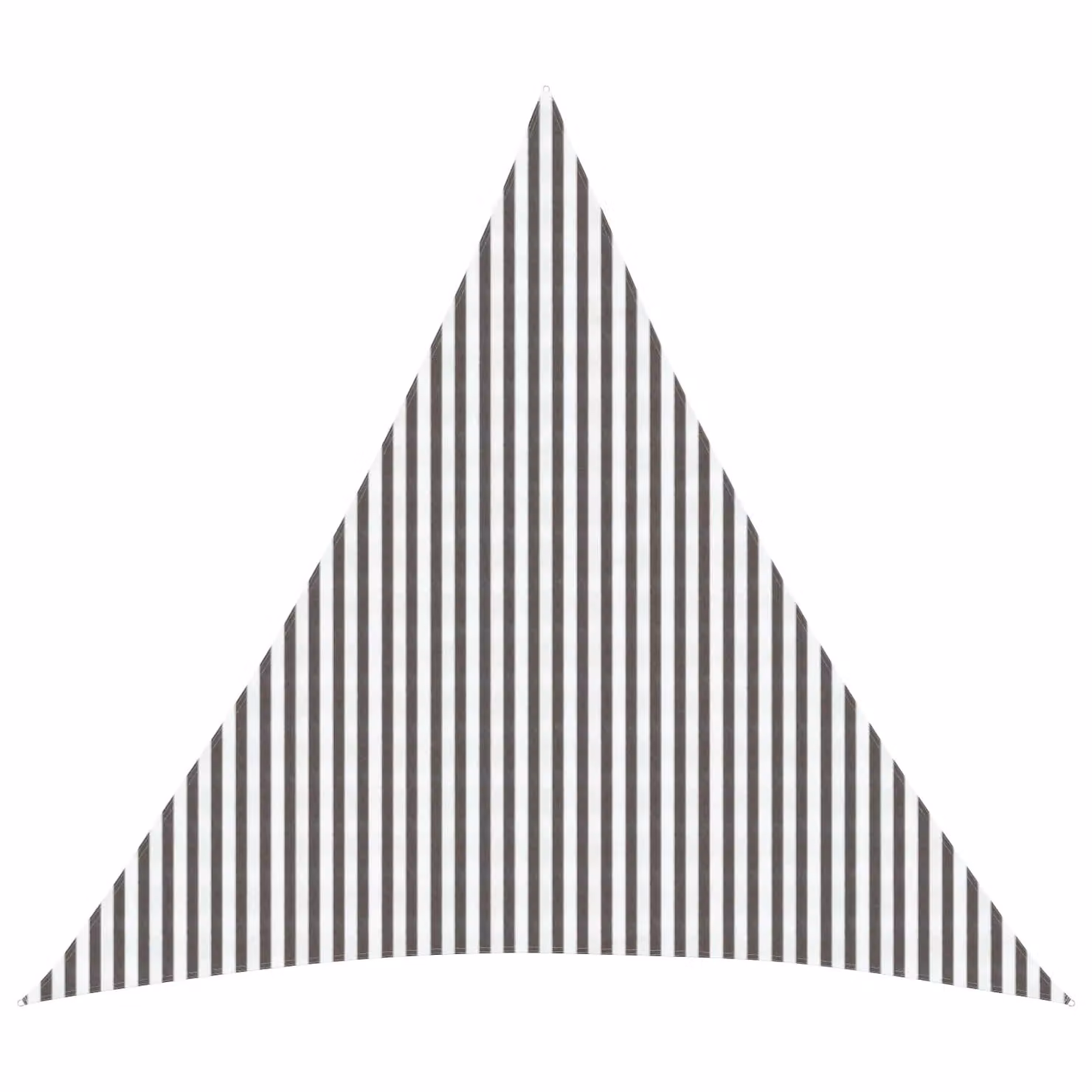 Telo Ombra Triangolare vidaXL in HDPE Grigio Chiaro e Bianco L/P/H: 6 x 6 x 6 m