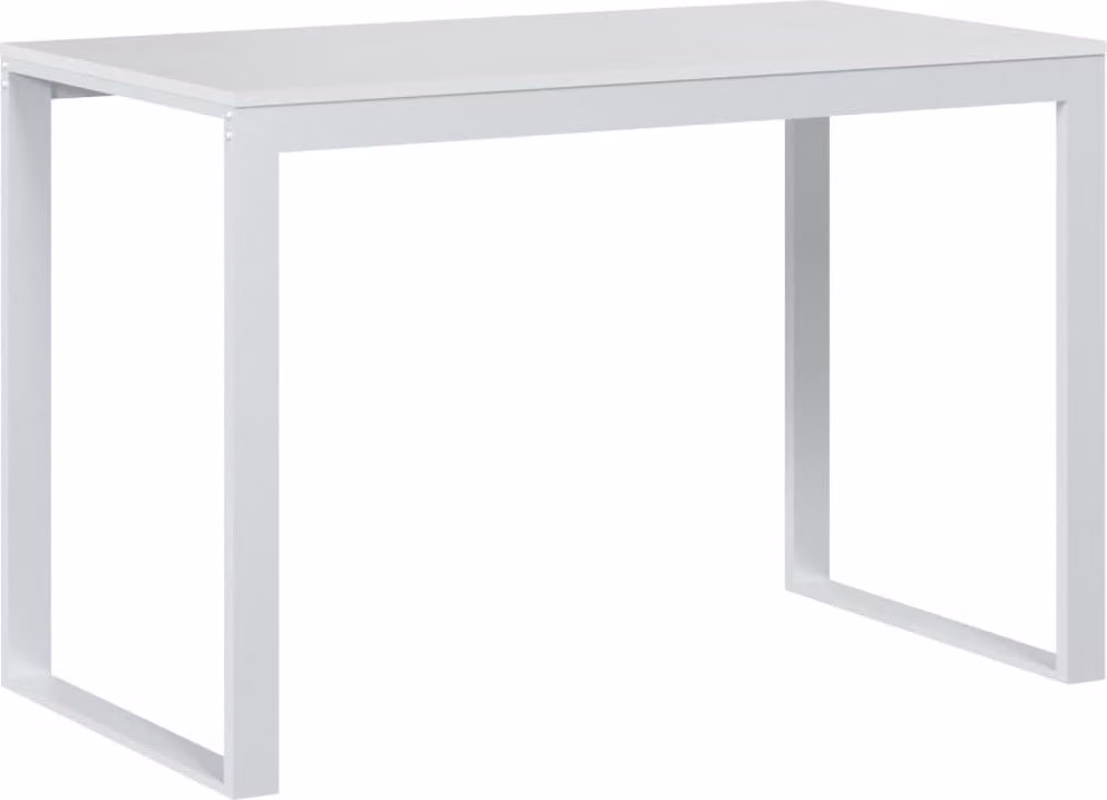 Scrivania per Computer Bianca 110x60x73 cm in Legno Multistrato
