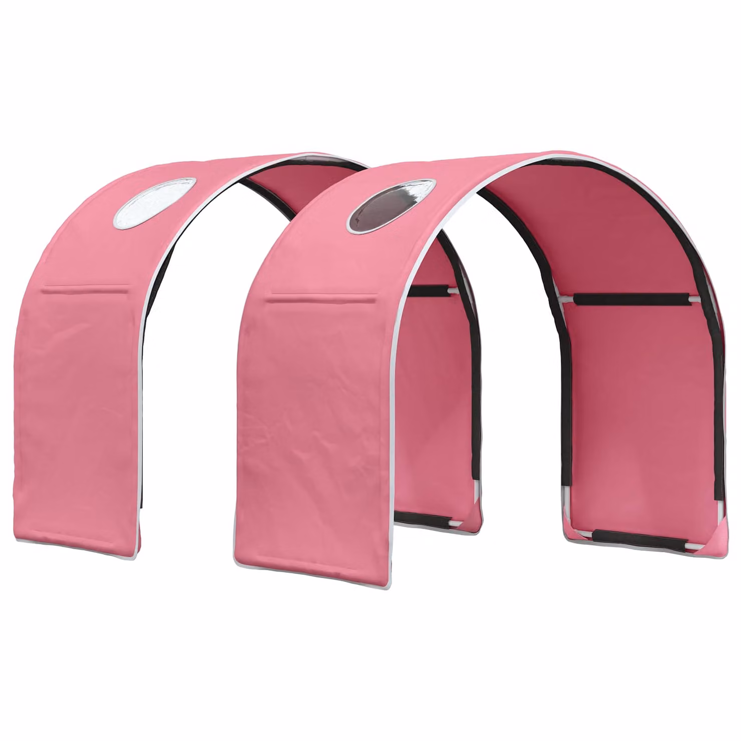 Set di 2 tunnel rosa in polipropilene per letto a soppalco per bambini vidaXL