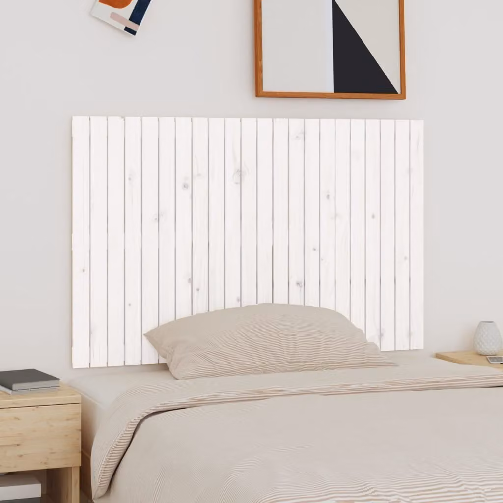 Testiera da parete vidaXL in legno massello di pino bianco, L 140 cm x H 90 cm x P 3 cm