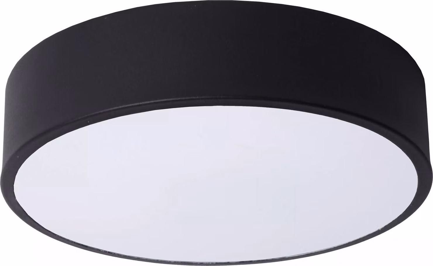 Plafond 20 cm LED 12W nero rotondo UNAR Lucide