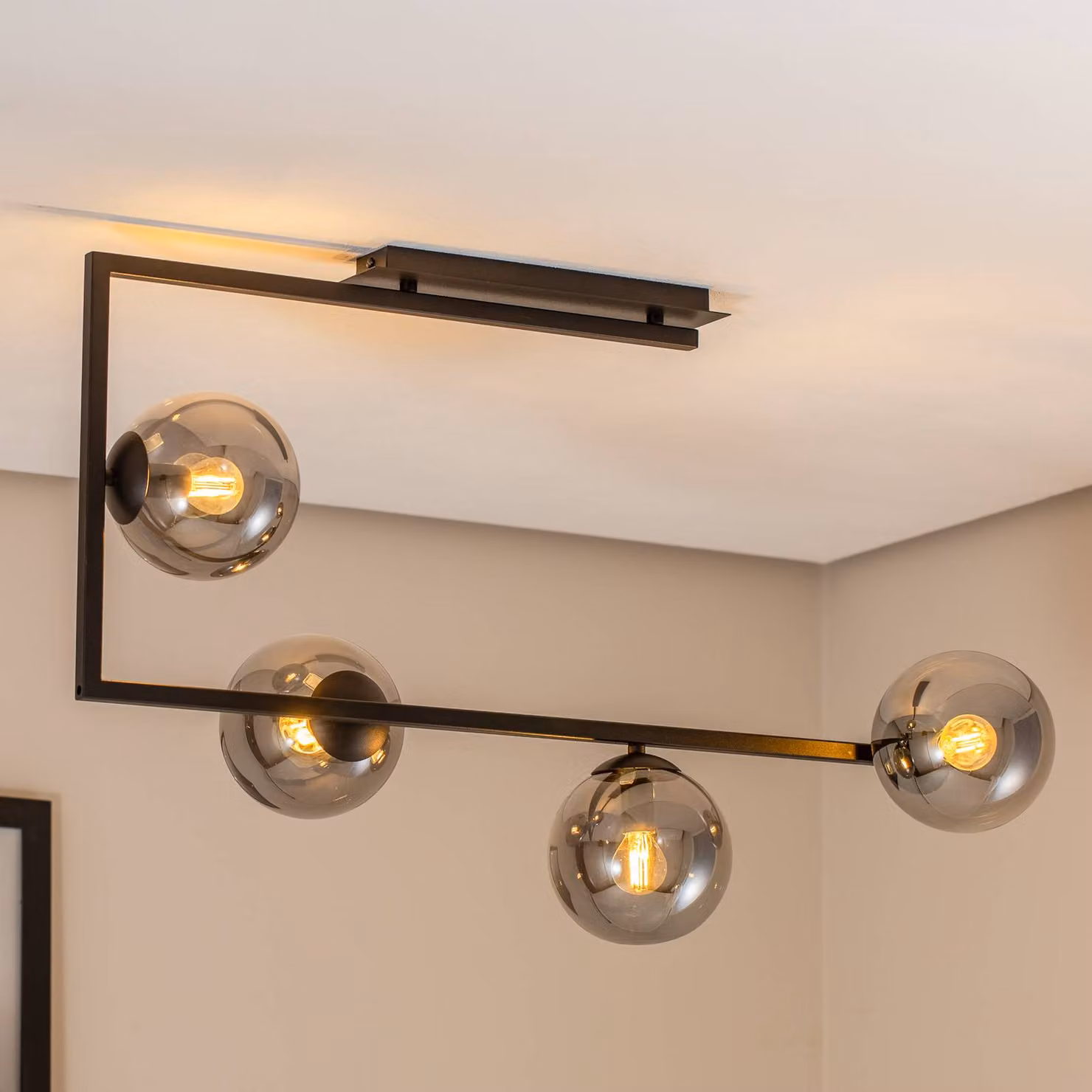 Plafoniera soffitto Soma EMIBIG LIGHTING, dimmerabile, Alluminio / Grigio / Zincato, Soggiorno / Sala da pranzo, Moderno, Plafoniera
