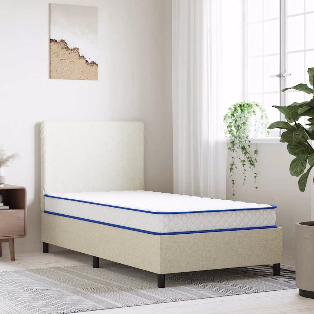 vidaXL Materasso in schiuma viscoelastica bianco L: 100 cm, P: 200 cm, H: 17 cm