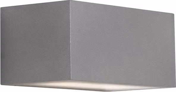 Applique LED Biemissione RUFY 24W 4000K IP65 - Struttura in Alluminio Grigio con Diffusore in Vetro - Illuminazione per Esterni Rossini Group