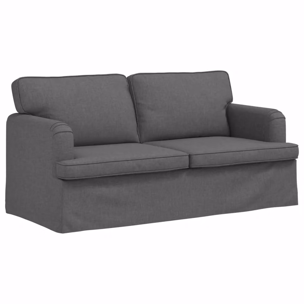 vidaXL Divano in tessuto grigio scuro con struttura in metallo L: 162 cm, P: 80 cm, H: 85 cm – 2