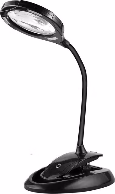 Lampada da tavolo a LED nera con tecnologia touch e design regolabile per studio e lettura