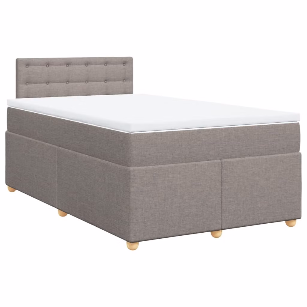 Giroletto a Molle con Materasso Tortora 120x200 cm in Tessuto