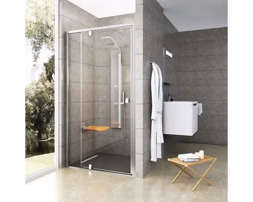 Porta doccia RAVAK Pivot PDOP2-100 satinato+trasparente 03GA0U00Z1