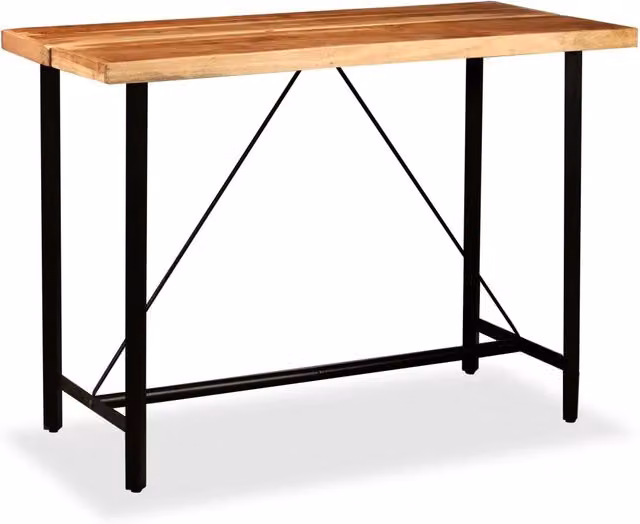 Set da Bar 7 pz in Legno Massello di Acacia e di Recupero 275134
