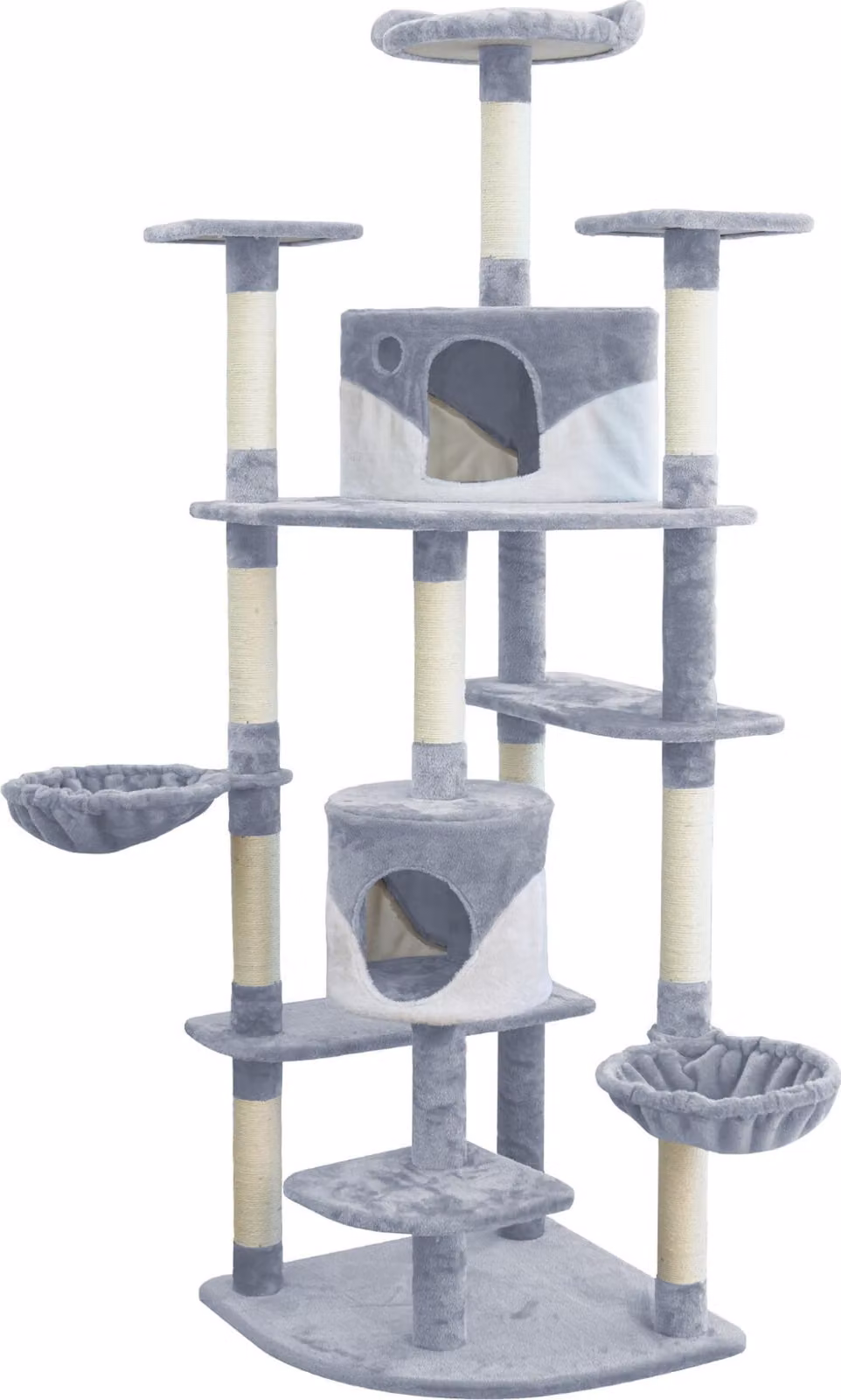 Aga Tiragraffi per gatti 200 cm Bianco e grigio