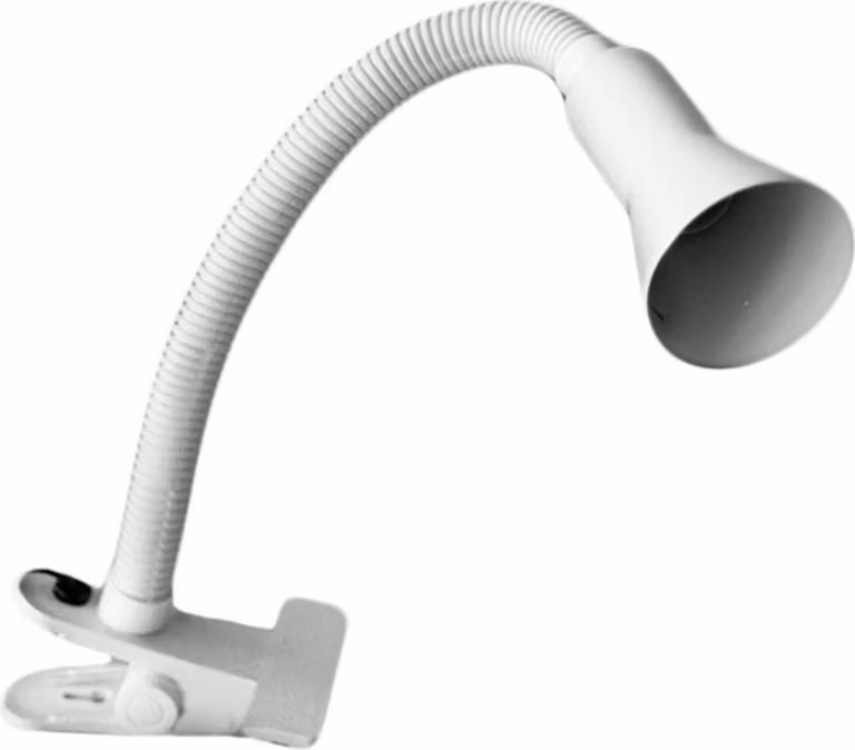 Lampada a pinza flexo bianca modello tokyo 40w e14 edm