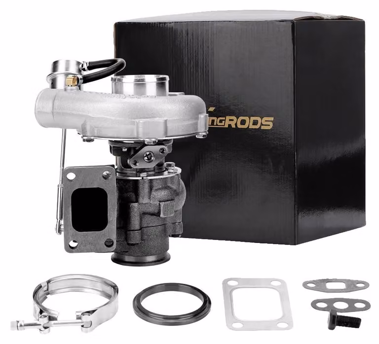 Turbocompressore, flangia T3, scarico con fascetta a V, turbina A/R 0,63, compatibile con motori da 1,5 L a 2,5 L, potenza fino a 420 CV