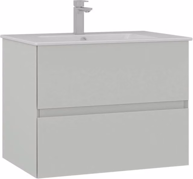 Mobile lavabo sospeso Hanah Home Nest 71 v2 in finitura opaca beige/grigio L: 71 cm, P: 51 cm, H: 55 cm – 1