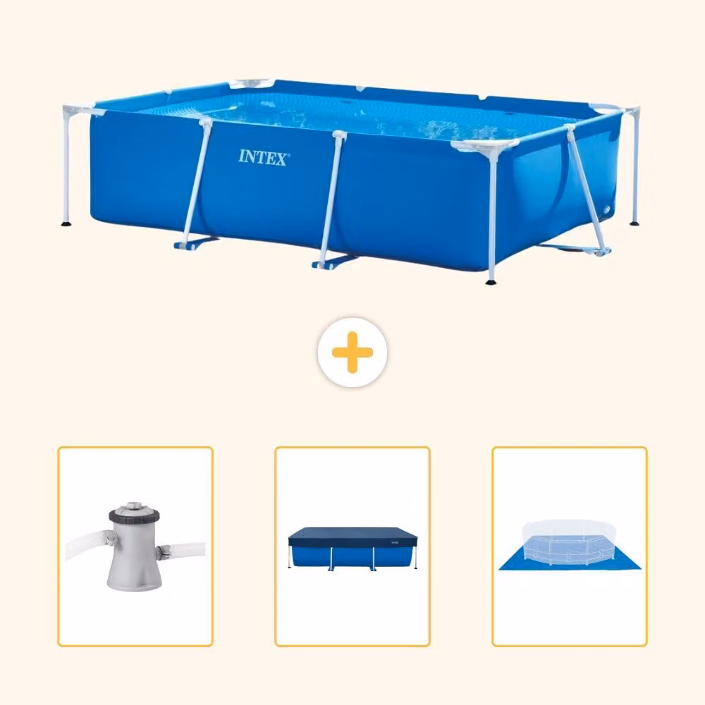 Piscina fuori terra rettangolare - 260x160x65 cm - 4 pezzi - SCB76