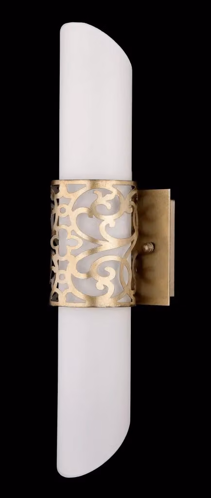 Lampada da parete House in metallo e ottone Venera di GIORDANOSHOP, colore oro e bianco – 2