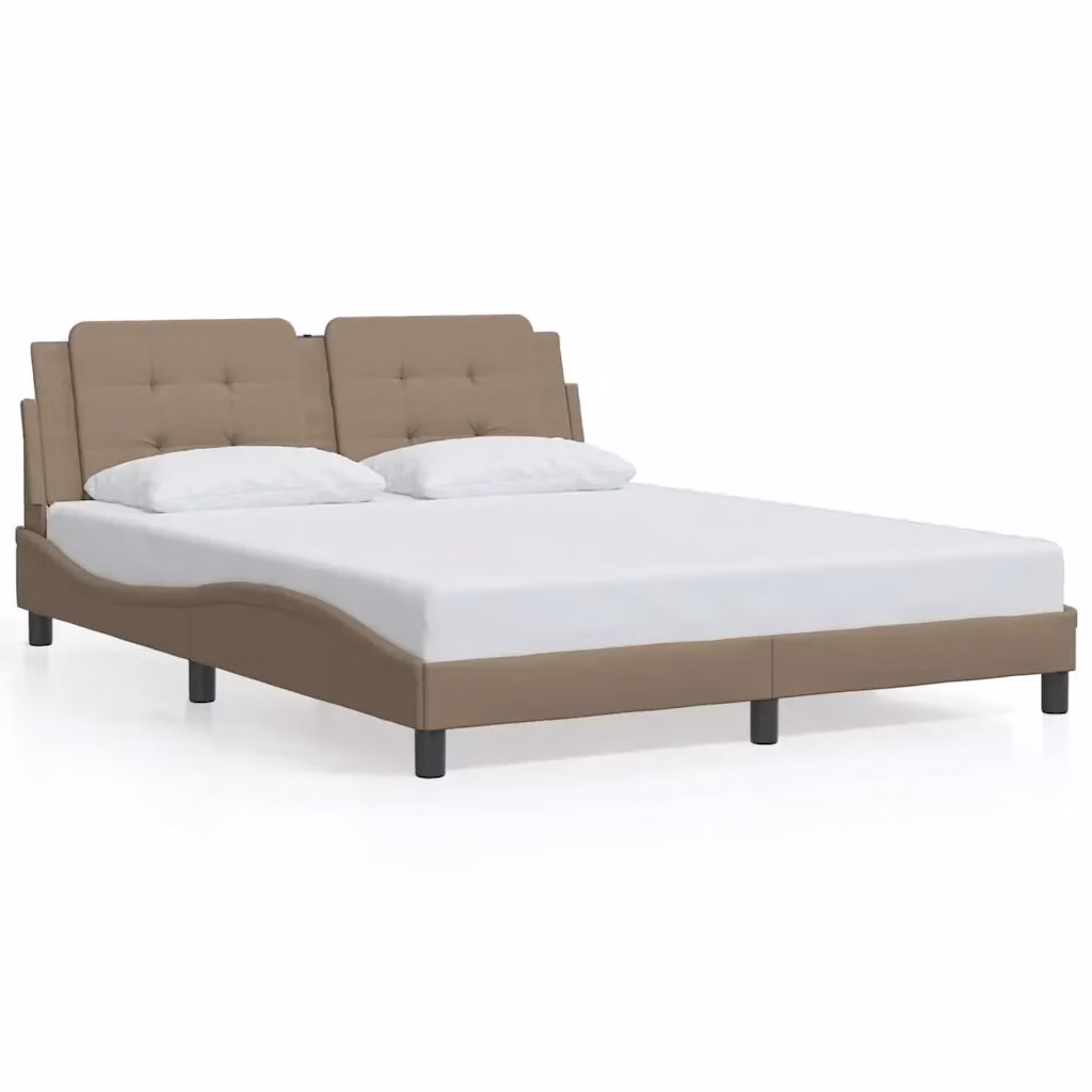 Giroletto senza materasso Zadar vidaXL in similpelle beige L/P/H: 160 x 200 cm – 2