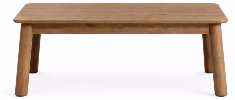Tavolino scandinavo in legno con eleganti gambe arrotondate