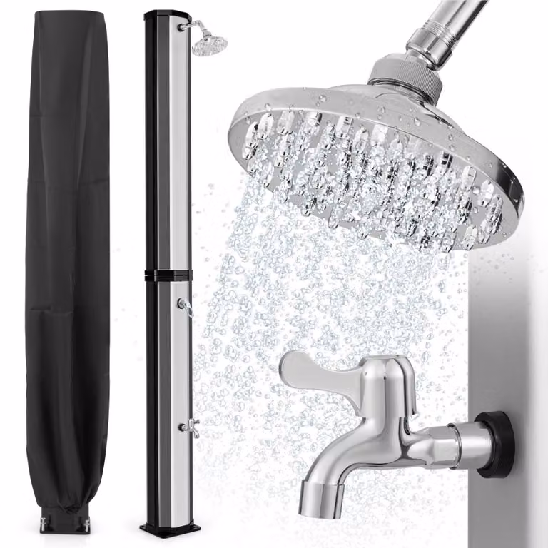 Doccia esterna - Doccia da giardino - Doccia solare - Doccia per piscina - Doccia solare - Capacità: 60 litri