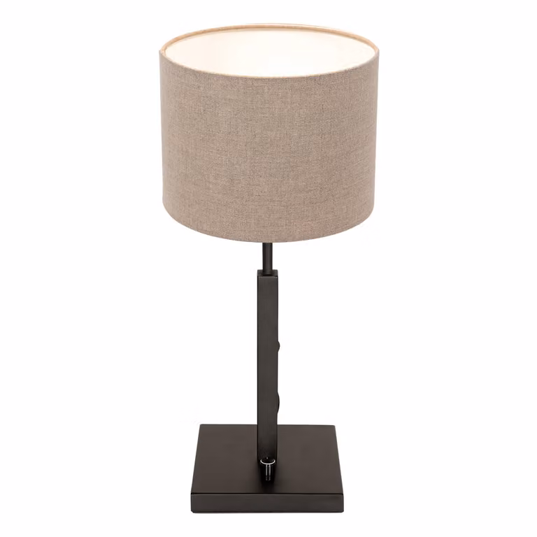 Lampada da tavolo - nero - Stang - metallo tessile - Ø 20cm - E27 - 8160ZW - Steinhauer