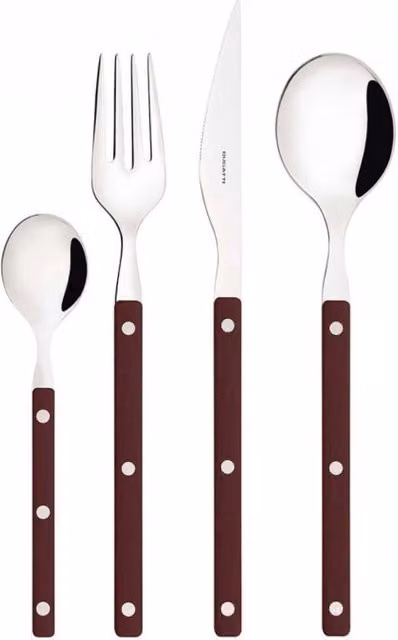 ALLEGRA, Posate Set 24 Pz, Scatola Finestra, Casa Bugatti Colore: Marrone