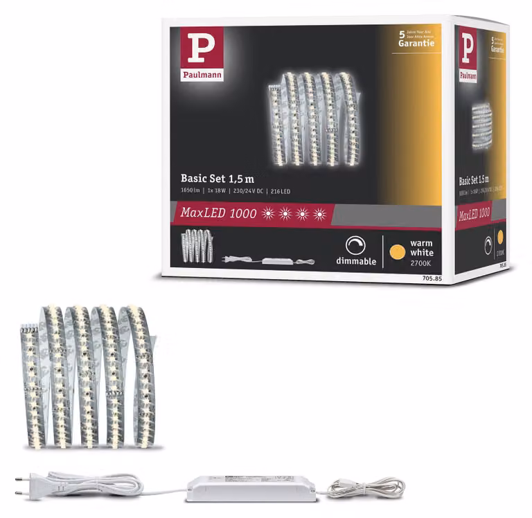 Paulmann MaxLED 1000: Kit base a LED, luce bianca calda