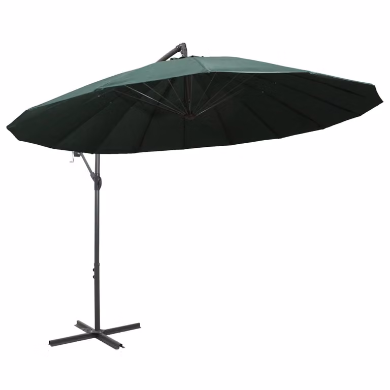 vidaXL Ombrello semaforico verde 3 m palo in alluminio