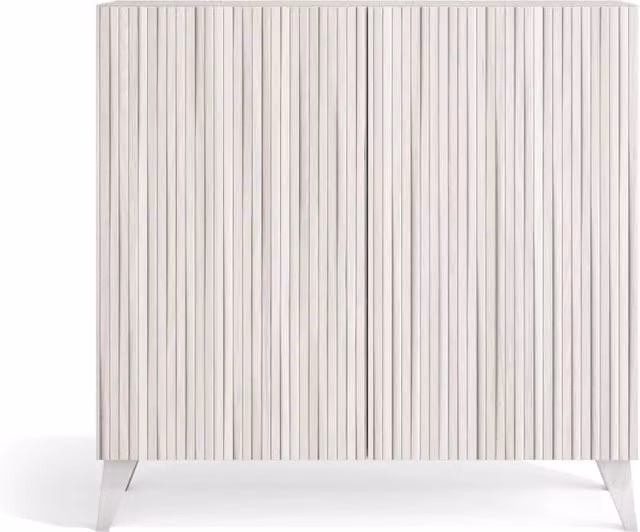 Scarpiera Herdasa effetto bianco ante stampa doghe bianche 87x90x27