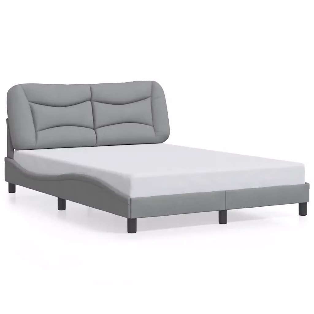 vidaXL Giroletto senza Materasso Hvar Grigio Chiaro L: 140 cm, P: 200 cm – 2