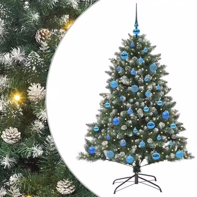 Albero di Natale | Decorazioni natalizie artificiale con 150 LED Verde 150 cm