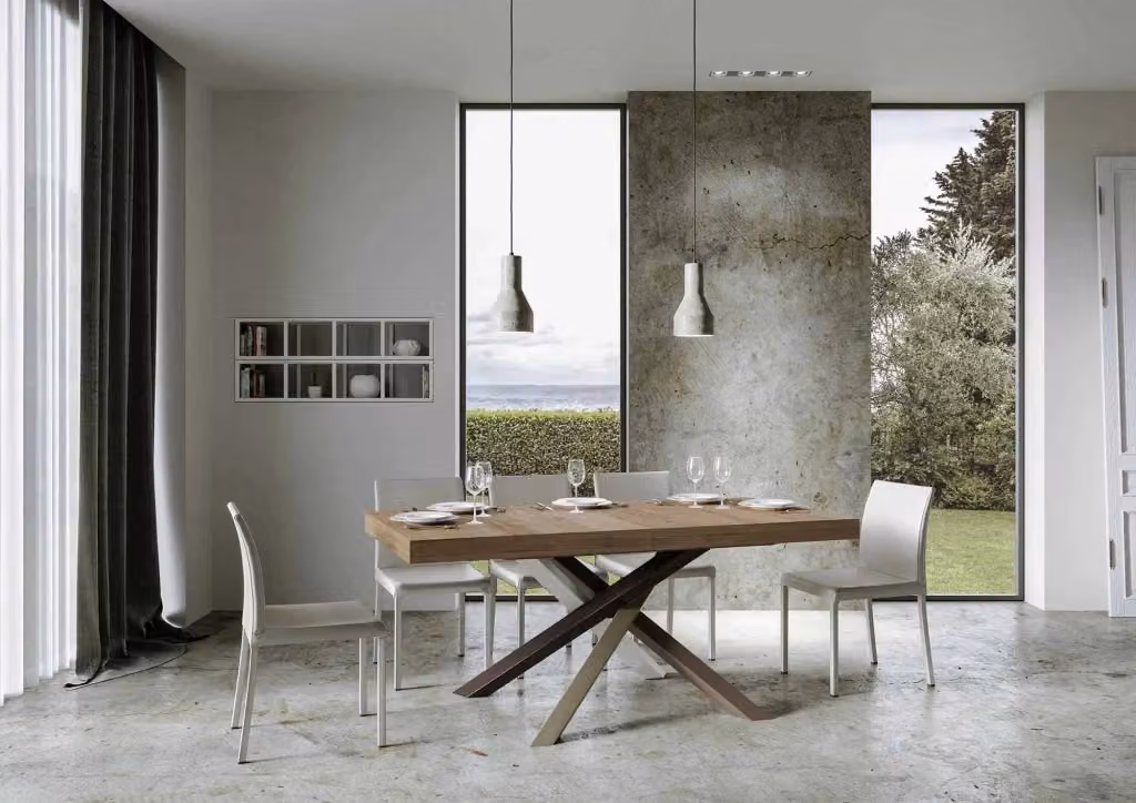 Tavolo Allungabile Volantis GIORDANOSHOP in Quercia Natura con Telaio 4C, L/P/H: 200-460 x 90 x 77 cm – 2