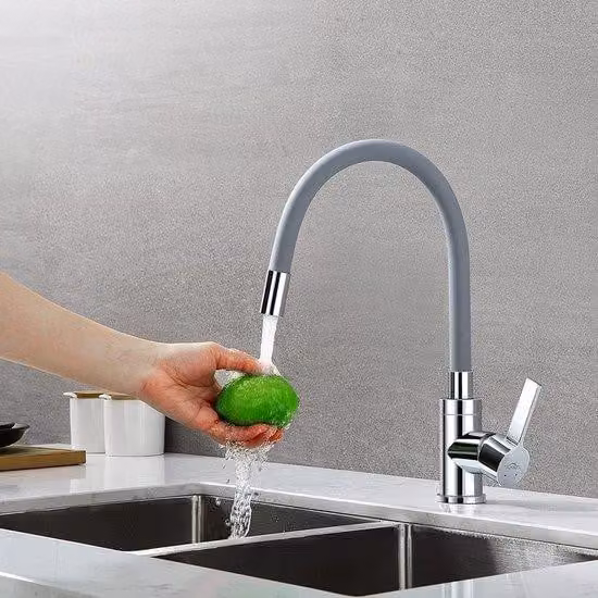 Miscelatore da cucina Famanu – flessibile, girevole, ecologico – acciaio inossidabile