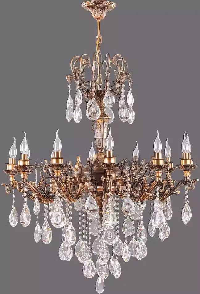 Deckenleuchter Luxus Gold Kronleuchter Deckenlampe Lüster Kristall Lampe