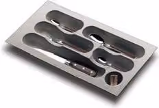 Porta posate per 6 posti Gollinucci DESIGN Grigio opaco L: 49 cm, P: 24,8 cm