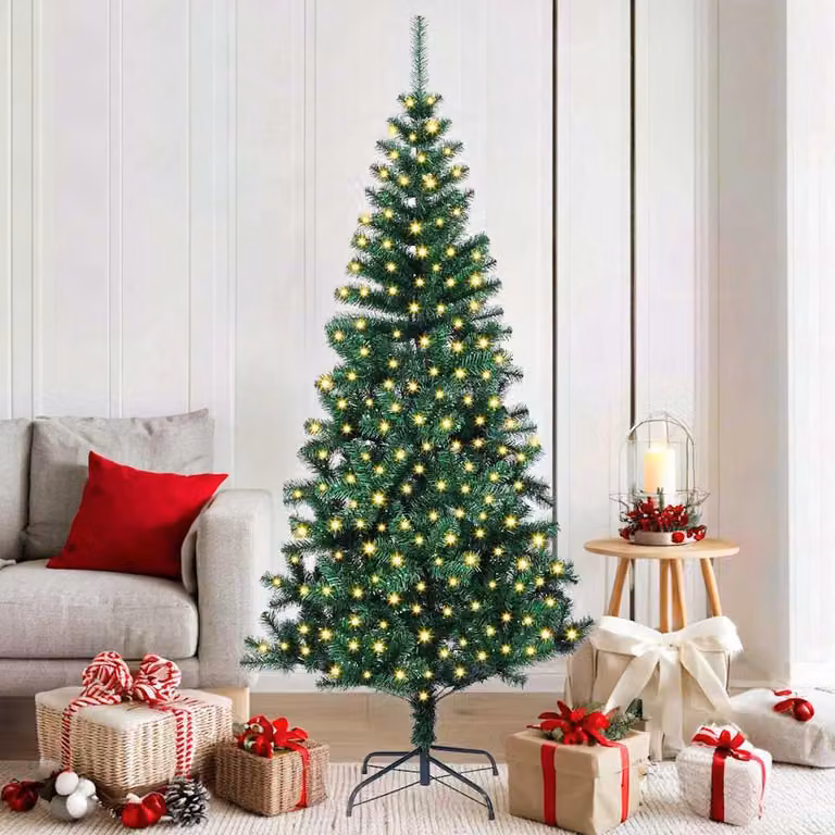 Maison Exclusive - Albero di Natale artificiale preilluminato verde 180 cm