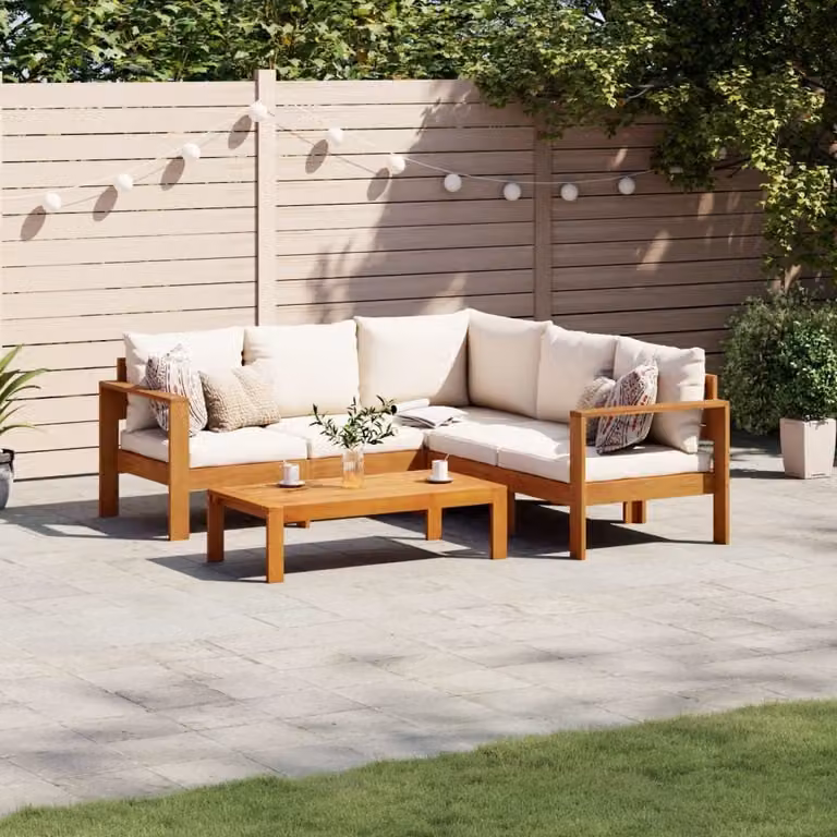 Maison Exclusive - Set di 4 divani da giardino con cuscini in legno massello di acacia