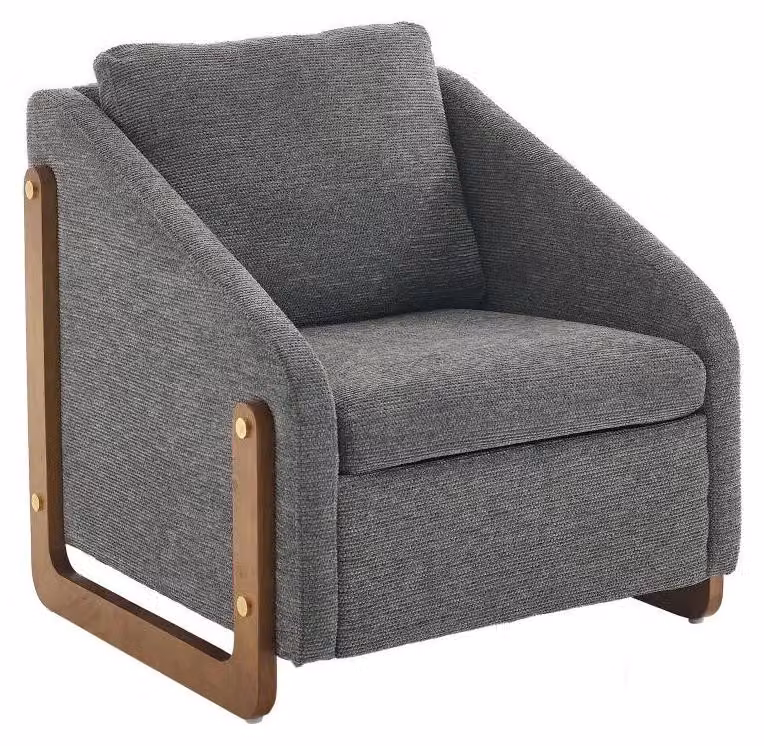 Sedia da salotto, design minimalista, comfort ergonomico, grigio