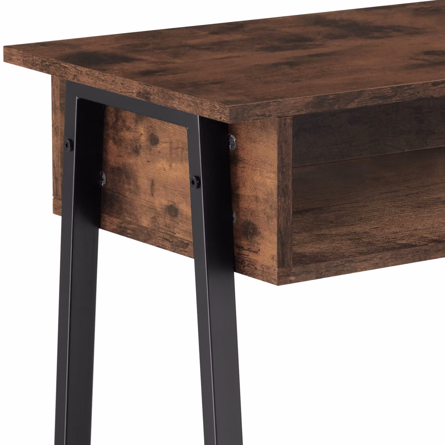Tavolo console Tralee tectake in stile industriale, colore marrone, L/P/H: 100 x 35 x 80,5 cm – 1